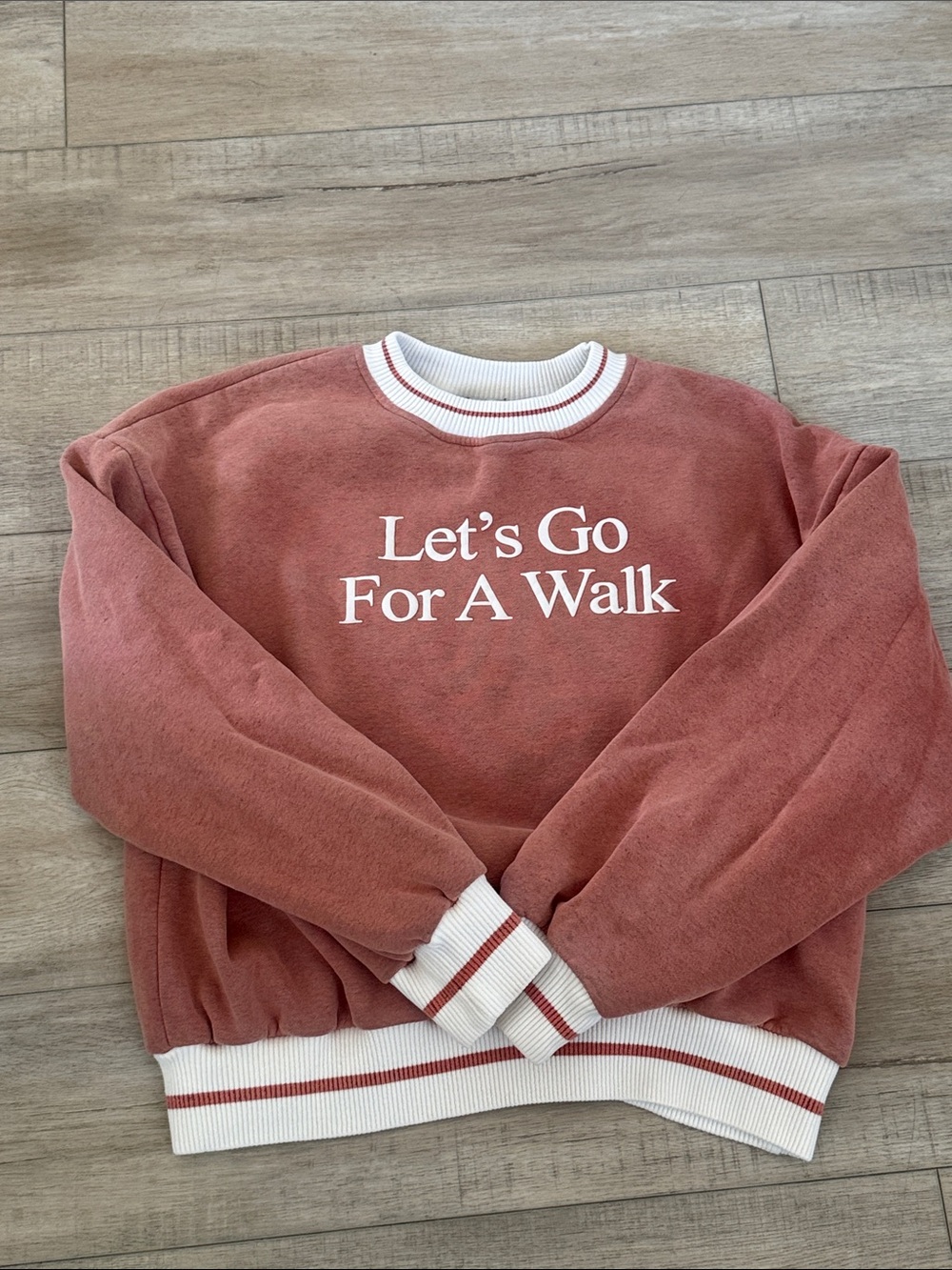 Yllw the label Let's Go For A Walk Rust-brown Sweatshirt MEDIUM yellow